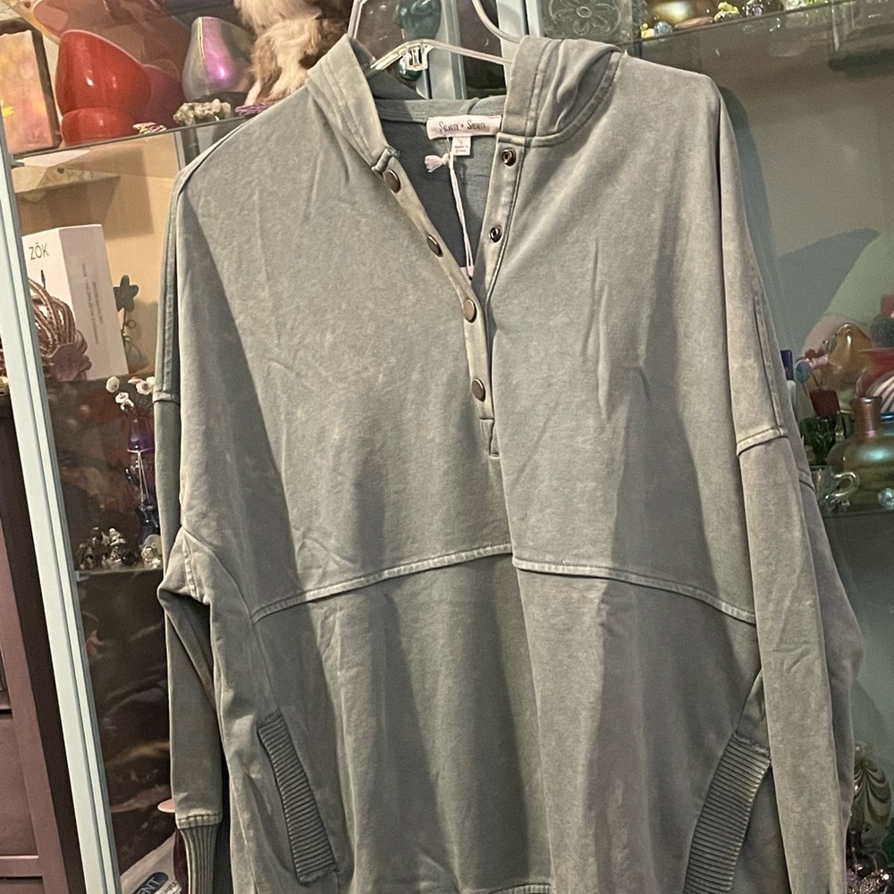 Large green hoodie NWT